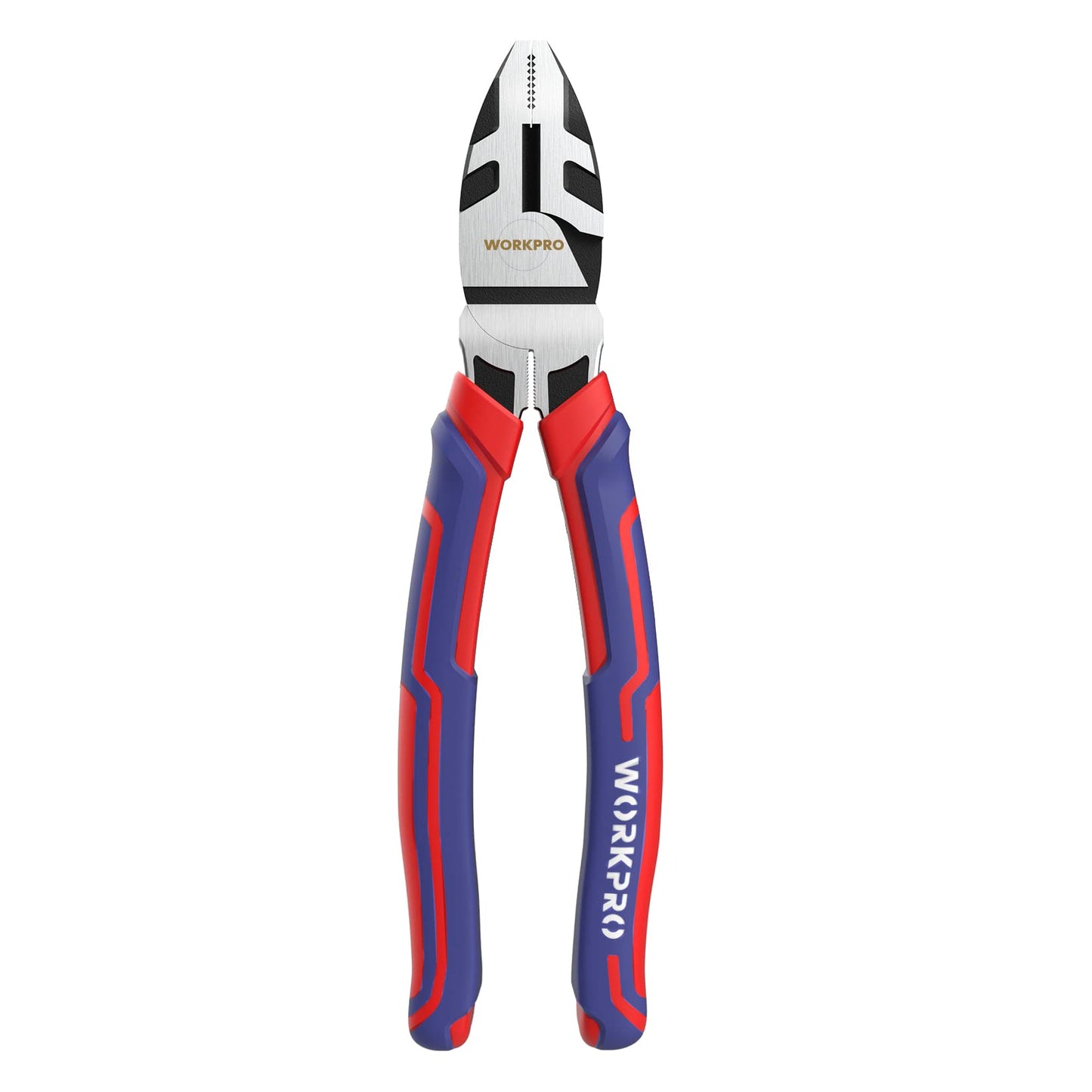 WORKPRO 8-Inch Linesman Pliers in CRV Steel for Twisting and Cutting Wires, Clamping Screws