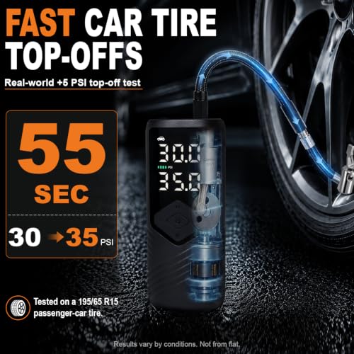 Portable Car Tire Inflator Air Compressor 150 PSI with Digital Gauge