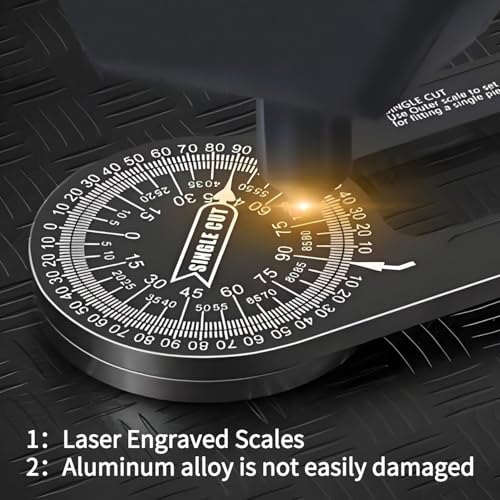 WYTUDTE Aluminum Miter Saw Protractor 7-Inch Angle Finder - Rust-Proof