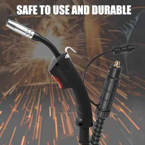 Professional 2.5m MIG Welding Torch 250Amp-Heavy Duty Euro Style Gun with 8.2ft Cable, Compatible with Most MIG Welders, Ergonomic Handle & Durable Copper Contact Tips (DIY & Industrial Use)