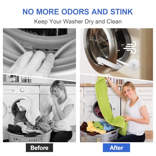 Birvemce Premium Front Load Washer Door Prop (White) – Keep Door Open to Prevent Odor