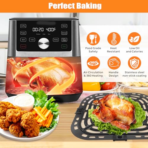 Air Fryer Grill Plate 9.1x9.5x0.47in for Instant Pot Vortex 6QT XL/6QT 5.7QTAir Fryer