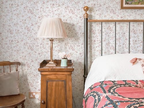 Fiula Peel and Stick Nursery Wallpaper Pink Cherry Blossom 17.3 x 78.7 inches Waterproof