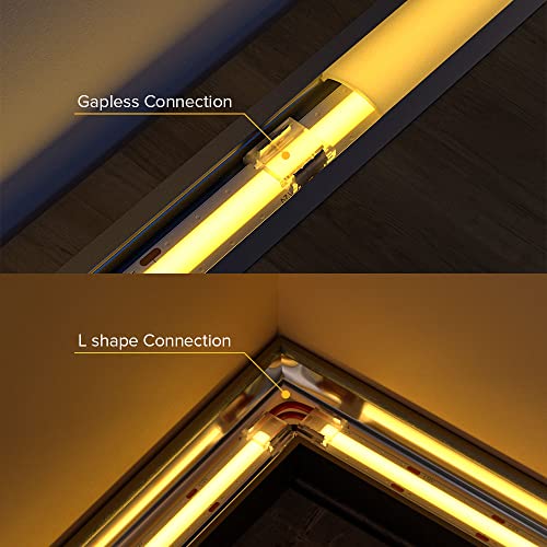 8mm FCOB COB LED Strip Connector Kit 14pcs Transparent, 2 Pin Extension Wires