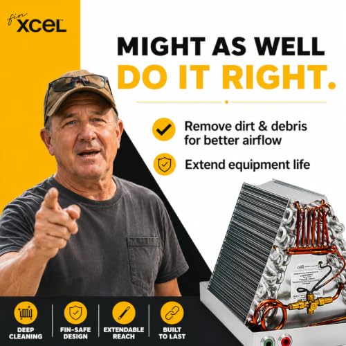 FINXCEL Large HVAC Coil Cleaner Brush for Evaporator & Condenser Fins