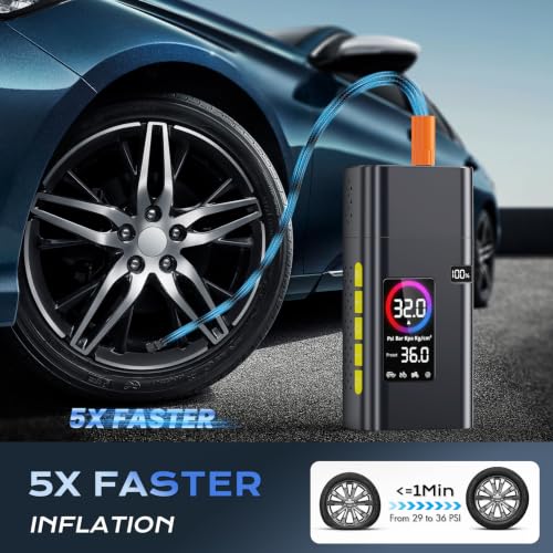 AIPOWAY Cordless Tire Inflator Black 180 PSI for Car, Bike, Motorcycle