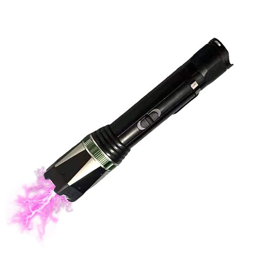 T6610 Stun Gun Ultrapowerful Rechargeable for Men Women for Car & Self Defense Tactical Flashlight for Person Safety(Green)