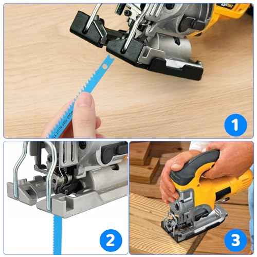 U-Shank Jig Saw Blade Set, 14 PCS Jigsaw Blades with Storage Case for Wood Plastic Metal Cutting Jigsaw Blades Set Fit Vast Majority U Shank Jigsaws(6T 8T 10T 14T 18T 24T 32T)