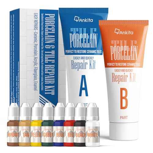 Tile Repair Kit, Ceramic Tile Repair Kit(Color Match), Porcelain Tile Chip Repair Kit with Super Strong Adhesion, Floor Tile Crack Repair Filler for Chips, Holes on Porcelain, Ceramic, Acrylic