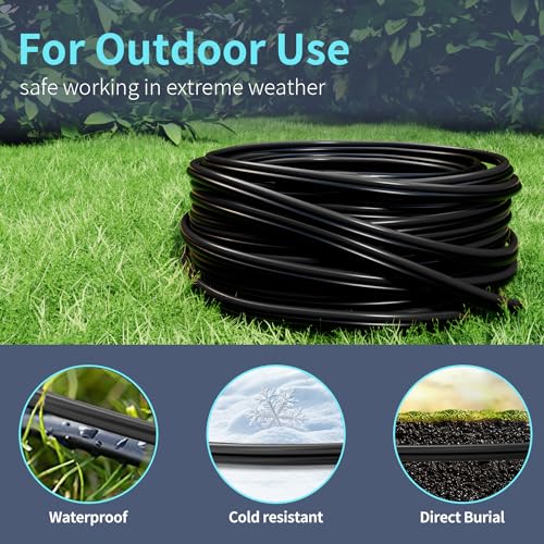 Energeaster 250FT 16/2 Low Voltage Landscape Wire Black, 16 AWG Cable