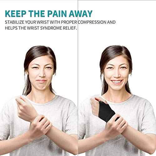 Wrist Brace for Carpal Tunnel, Breathable and Adjustable Wrist Support Brace for Arthritis and Tendinitis, Wrist Compression Wrap for Pain Relief, One Size Fits Left or Right Hand ? Single