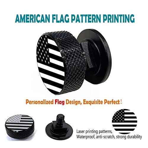 Welding Hood Pipeliner Helmet Fasteners-1Pair Black American USA Flag Pattern Aluminum Helmet Pipeliner Headgear Replacement Parts Accessories Screws Flip Hood, Anti-Rust and Durable (Black-zw) 2