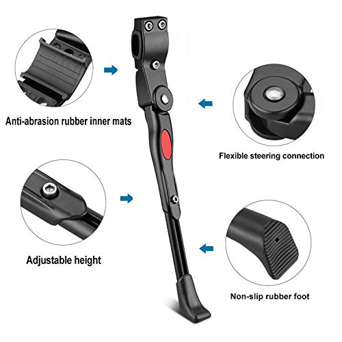 Adjustable Bicycle Kickstand, Bike Side Support Kick Stand for 22 24 26 Inch Mountain Bike and 700 Road Bike