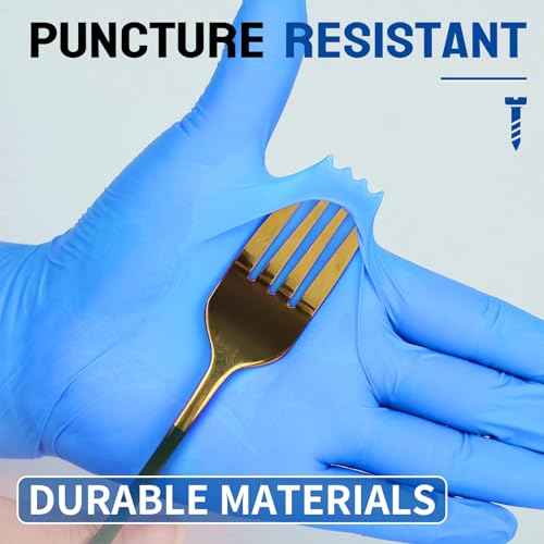FINITEX Nitrile Disposable Medical Exam Gloves 4 mil Powder-free Latex-Free 100 PCS Examination Home Cleaning Food Gloves