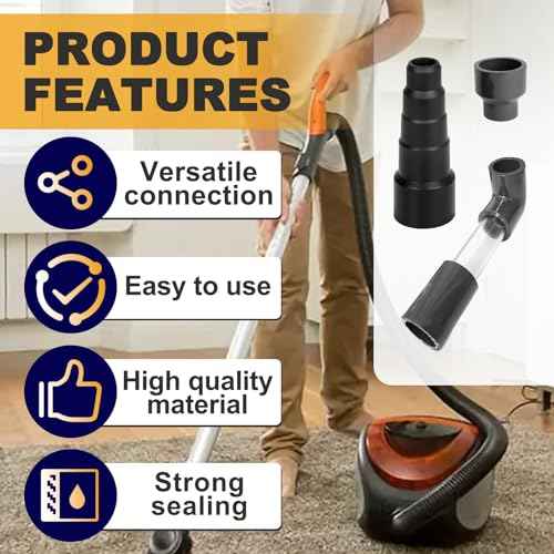 AC Drain Cleaner Tool - Wet Vac Attachment for HVAC Drain Lines Adapter to Unclog and Evacuate 3/4" - 1" Lines