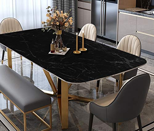 Arthome Black Marble Peel and Stick Wallpaper 17x120 Inches - Self-Adhesive, Removable, Waterproof Vinyl for Cabinets & Walls