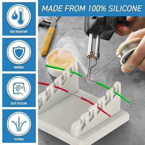 Silicone Soldering Holder- Wire Holder for Soldering - Stand Alternative to Solder Clamp and Third Hand - Station and Stand Accessories