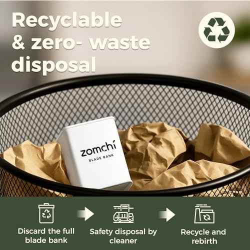 ZOMCHI Razor Blade Bank for Safety Razor Blade Storage, White