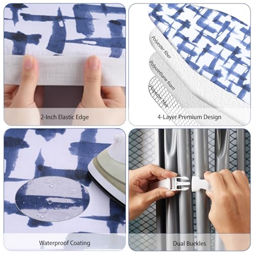 Ironing Board Cover and pad - 15 x 54 Thick Padding 4 Layers with 2"