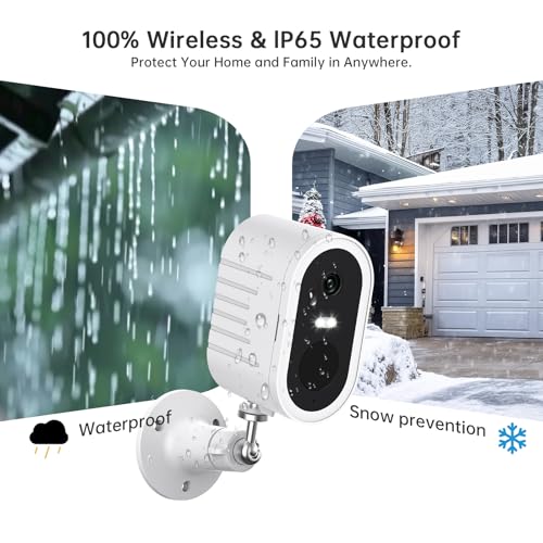 Security Cameras Wireless Outdoor,2K Color Night Vision AI Motion Detection Spotlight Siren Alarm,5G/2.4G WiFi Home Indoor Camera Two-Way Audio,Use Alone or with Recmoment HomeBase