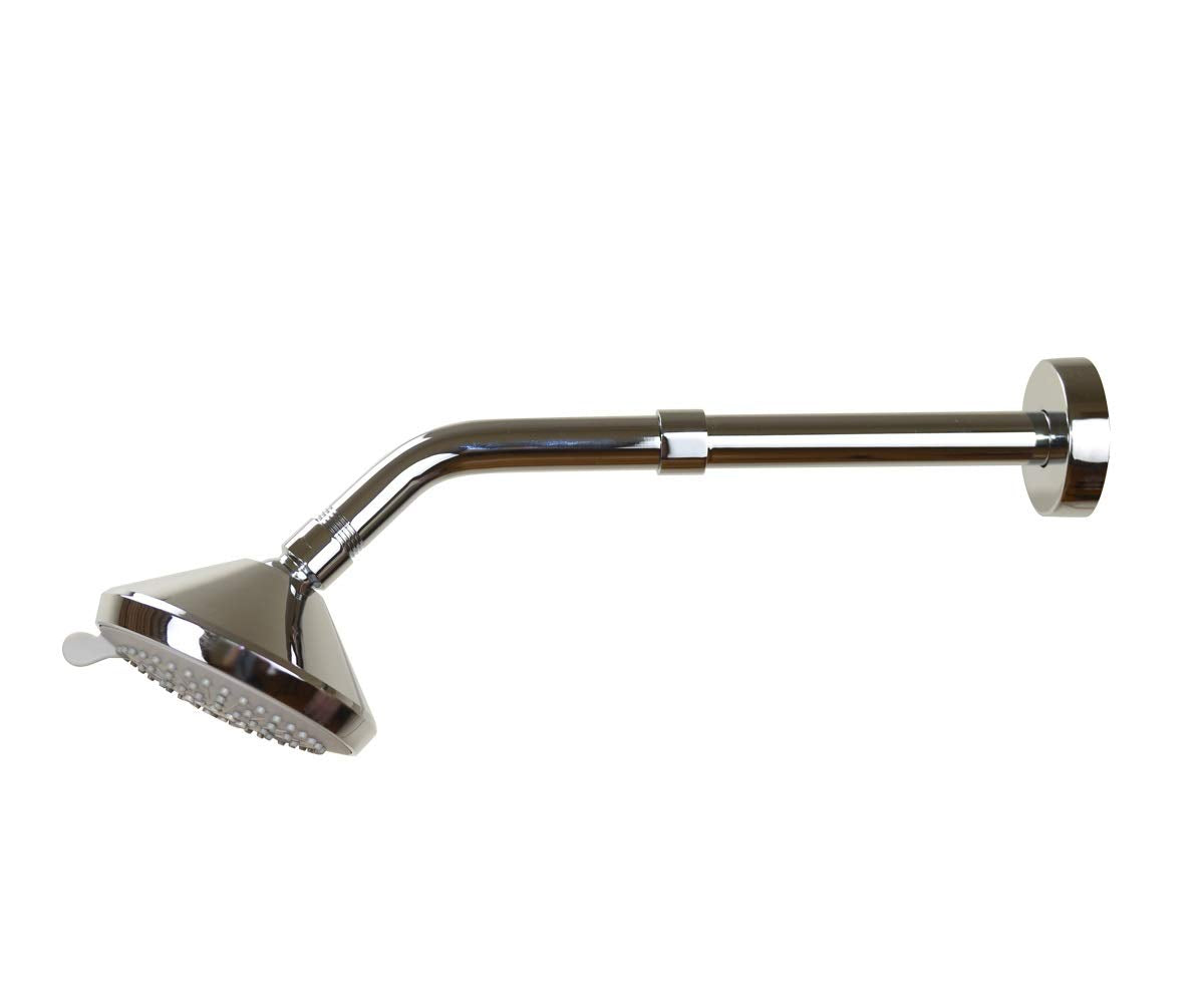 Purelux Shower Arm Extension, 6 inches Shower Head Extender Water Outlet Lowers Existing Shower Head, Chrome Finish Made of Solid Stainless Steel