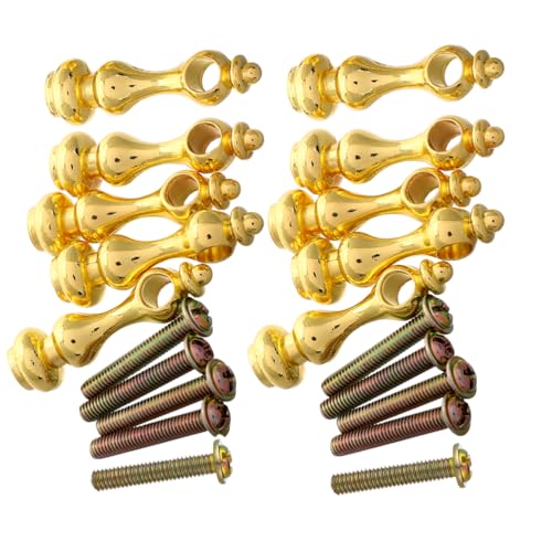 Golden Glass Railing Connectors (10-Pack) Iron Post Connectors with Screws for Furniture, Cabinets & Decor
