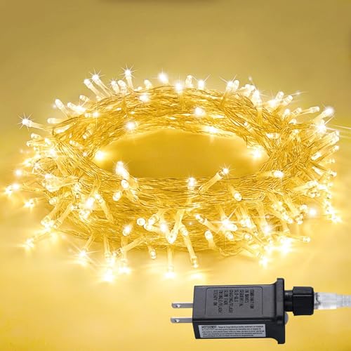 JMEXSUSS 100 LED Indoor String Lights Warm White Christmas Lights - 33ft, 8 Modes