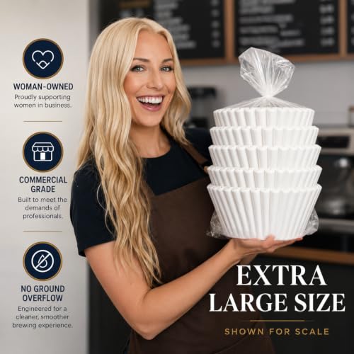Katy's Xtra Large Coffee Filters (12.5in x 4.5in) 250-Count Commercial 1.5G/3G Brew