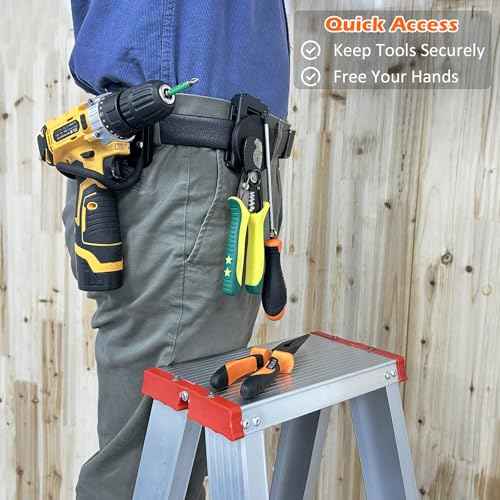 MUTUACTOR Magnetic Tool Belt Clip,Heavy-Duty Magnet Tool Holder for Belt Clip,1 Set Anti-Slip Magnetic Clip Tool Belt Accessories for Hammer Screwdrivers Adjustable Wrench Magnet Tools and Hardware