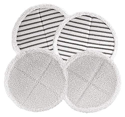 Bissell SpinWave Mop Pad Kit Replacement Pads 2124 – 4 pads, 2 soft + 2 scrubby, genuine OEM