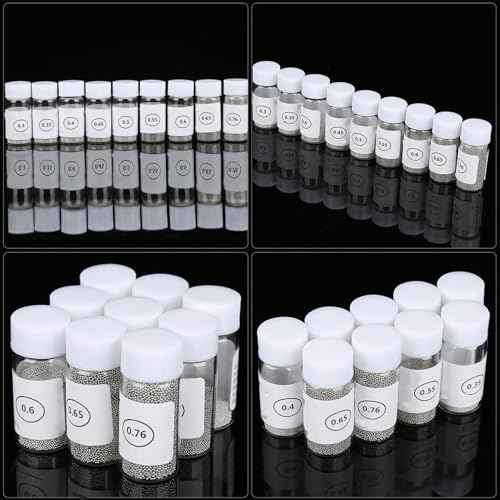 BGA Tin Solder Ball, 9 Bottles 0.3-0.76mm Reballing Stencils, BGA Solder Bead for PCB Board GPU CPU IC Chip Circuit Module