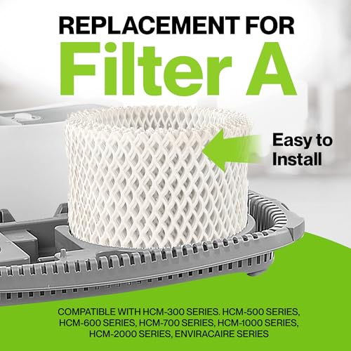 Durabasics 4-Pack Filter Set for Honeywell HAC-504/HCM-350 Humidifiers – White