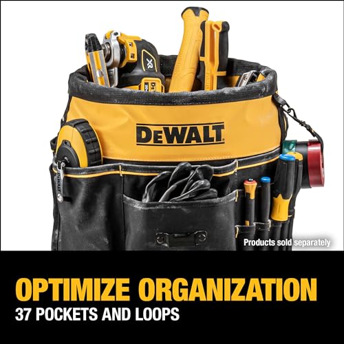 DEWALT Tool Organizer, 37 Pockets and Loops for Tool Storage Including a TOUGHCASE Pocket (DWST560109)