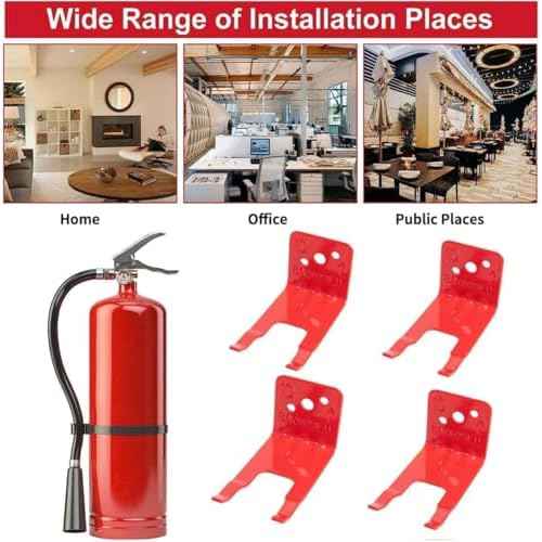 Universal Fire Extinguisher Bracket, Fire Extinguisher Mounts & Brackets is Fits Extinguishers from 5 to 15 lbs, Slot Diameter 1 to 1.25 Inches, Holder for Dry Chemical and Water Extinguishers. (2)