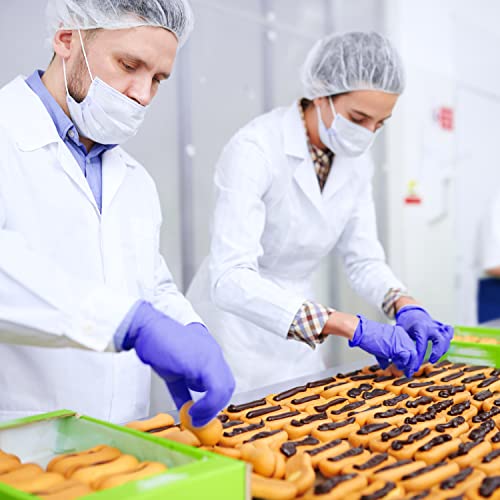 PEIPU Disposable Nitrile Gloves 100 Pack Medium Powder-Free Latex-Free