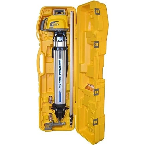 Spectra Precision LL300N-2 Laser Level, Self Leveling Kit with HL450 Receiver, Clamp, 15' Grade Rod / Inches and Tripod , Yellow