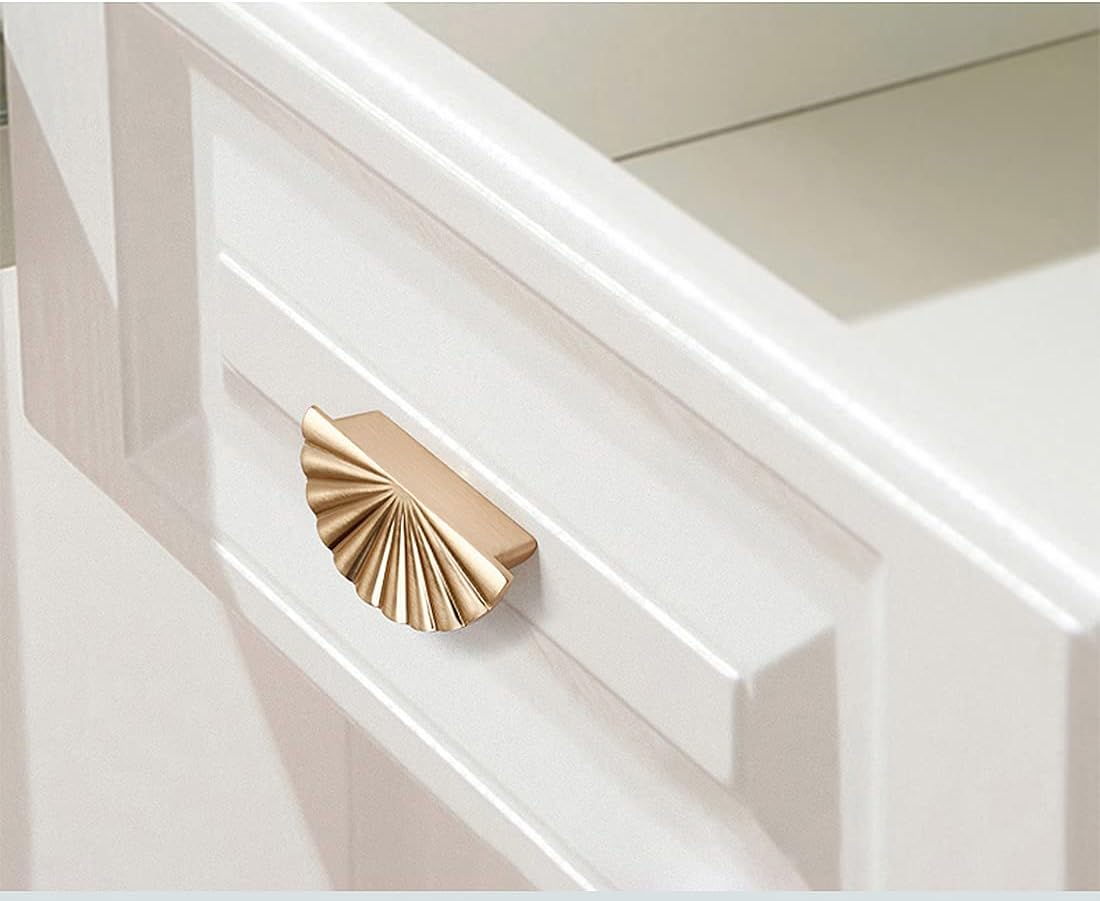 6 Pack Gold Kitchen Cabinet knobs and Pulls - Brushed Gold Zinc Cupboard Drawer Handles for Dresser Drawers