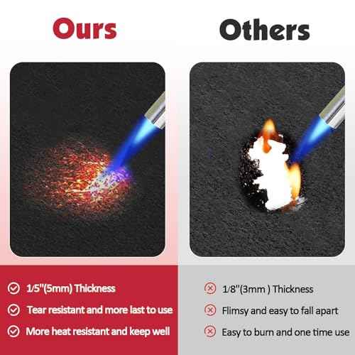 HVAC Tools Welding Blanket Fireproof, 1/5in(5mm) Opening Shape Soldering Blanket, 5 Packs Brazing Heat Shield for Torch Flame Protector, Welding Pad for Plumbing, Solder Plumbers HVAC Torch Protector