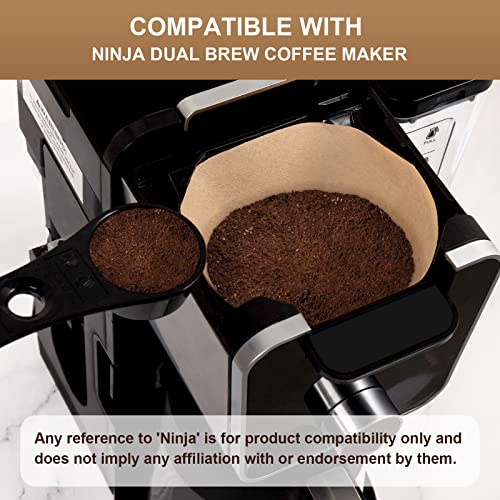 100 Pcs #4 Coffee Filters for Ninja Coffee Maker - Brikinte, BPA-Free, Disposable