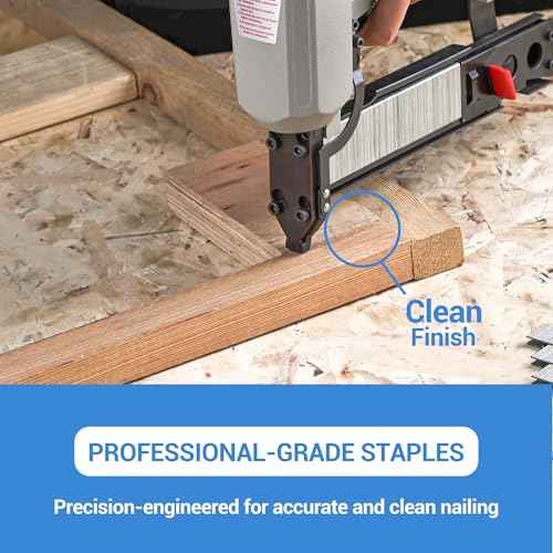 meite 18 Gauge 1/4-Inch Narrow Crown Staples, 1-1/2-Inch Length Galvanized Staples for Heavy Duty and Upholstery (4,000 Counts)