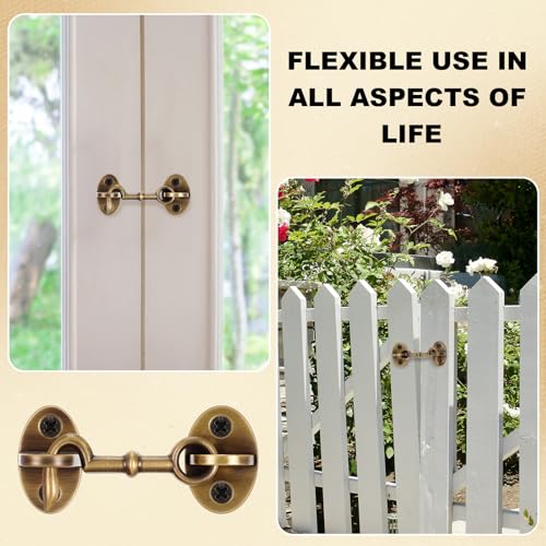 2.75 Inch Brass Gate Hook and Eye Latch - Bronze Finish, Otoolling