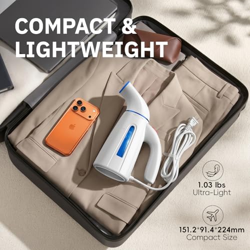 OGHom Blue Handheld Clothing Steamer, 240ml Capacity, 700W Portable Travel Iron
