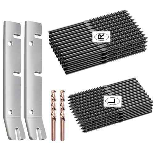 BLIKA 80 Pack T316 Stainless Steel Black Right&Left Handed Thread Swage Lag Screws for Wood Posts of 1/8" Deck Cable Railing Kit, Wire Railing Kit for Decks with Wrench, DIY Wood Baluster