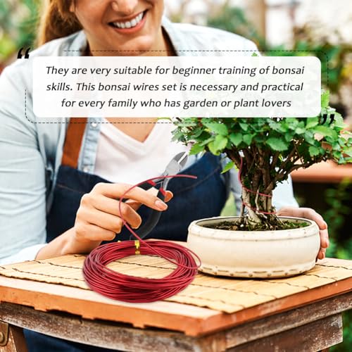 Tree Training Wire Kit - 5 Rolls (164ft),Bonsai Training Wires with Wire-Cutter,Aluminum Wires Bonsais Tool Kit, Bonsai Accessories for Bonsais Trees Indoor Garden DIY Tools