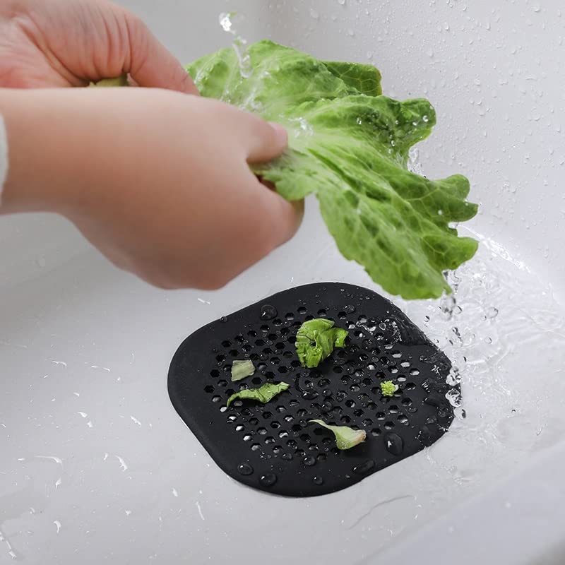 Couidl 2 Pack Silicone Drain Hair Catcher for Sink & Shower - Pure White