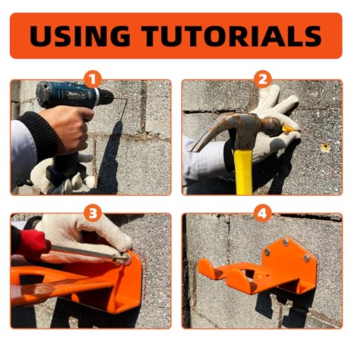 Weedeater Hanger, 2 Pack Weed Eater Hanger for Wall, Heavy Duty Weed Wacker Hooks for Garage, Garage Organization Storage Shed Organizer Mounted Trimmer Rack