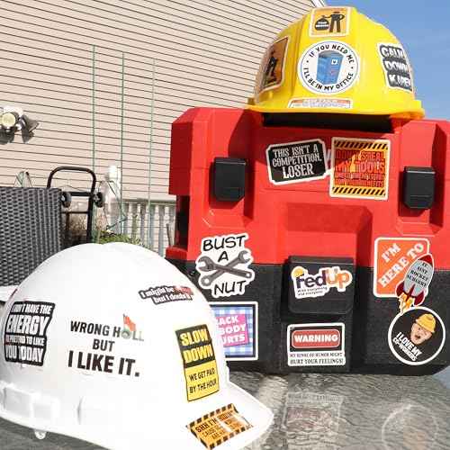 225PCS Funny Hard Hat Stickers (Dirty) for Adults Humor Waterproof Vinyl Welding Helmet, Tool Box, Electrician, Mechanic Construction - Blue Collar Gifts for Men No Repeat