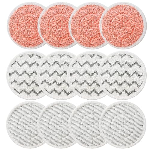 Shark Steam Mop Pad Replacement 12 Pack S8001/S8201/S7001 – Dirt Grip Microfiber Pads