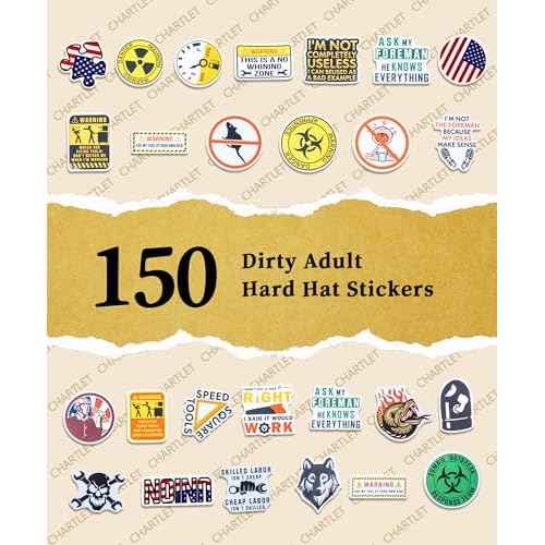 150 PCS Funny Hard Hat Stickers for Adults, Blue Collar Stickers for Men, Cool & Funny, for Helmets, Construction, Welding