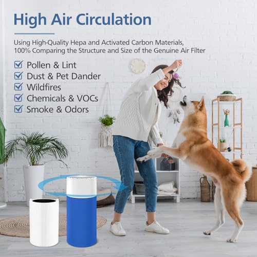 2 Pack Blue Pure Replacement Filter for Blueair 411 Auto/411/411+ - Cabiclean